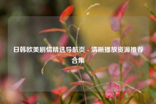 日韩欧美剧情精选导航页 - 清晰播放资源推荐合集